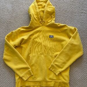 Men's Medium Obey Yellow Hoodie